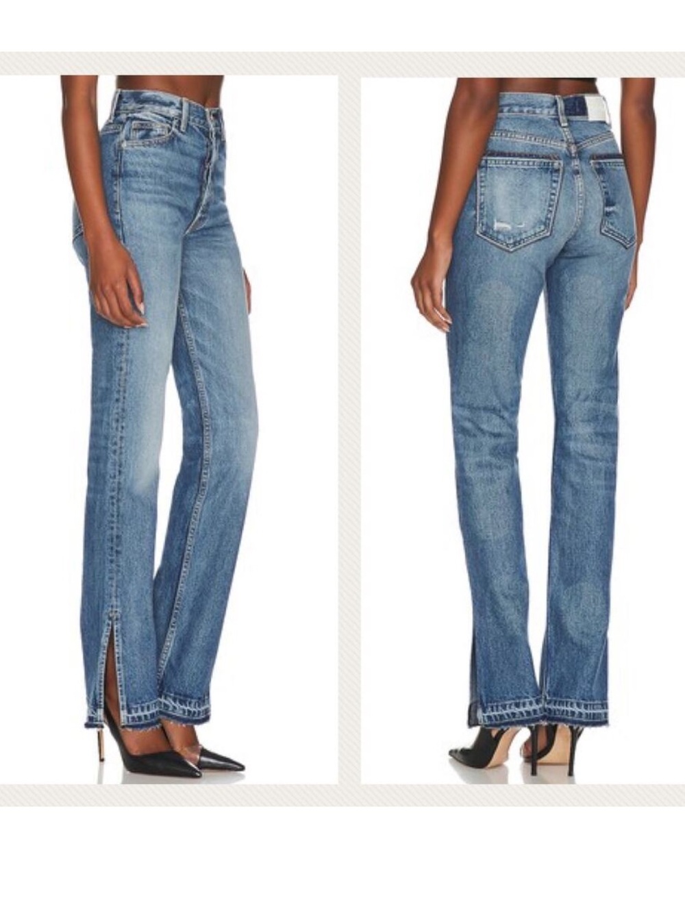 EB Denim Vintage Unraveled Straight Leg in Medium Wash Size 25 - Picture 4 of 10
